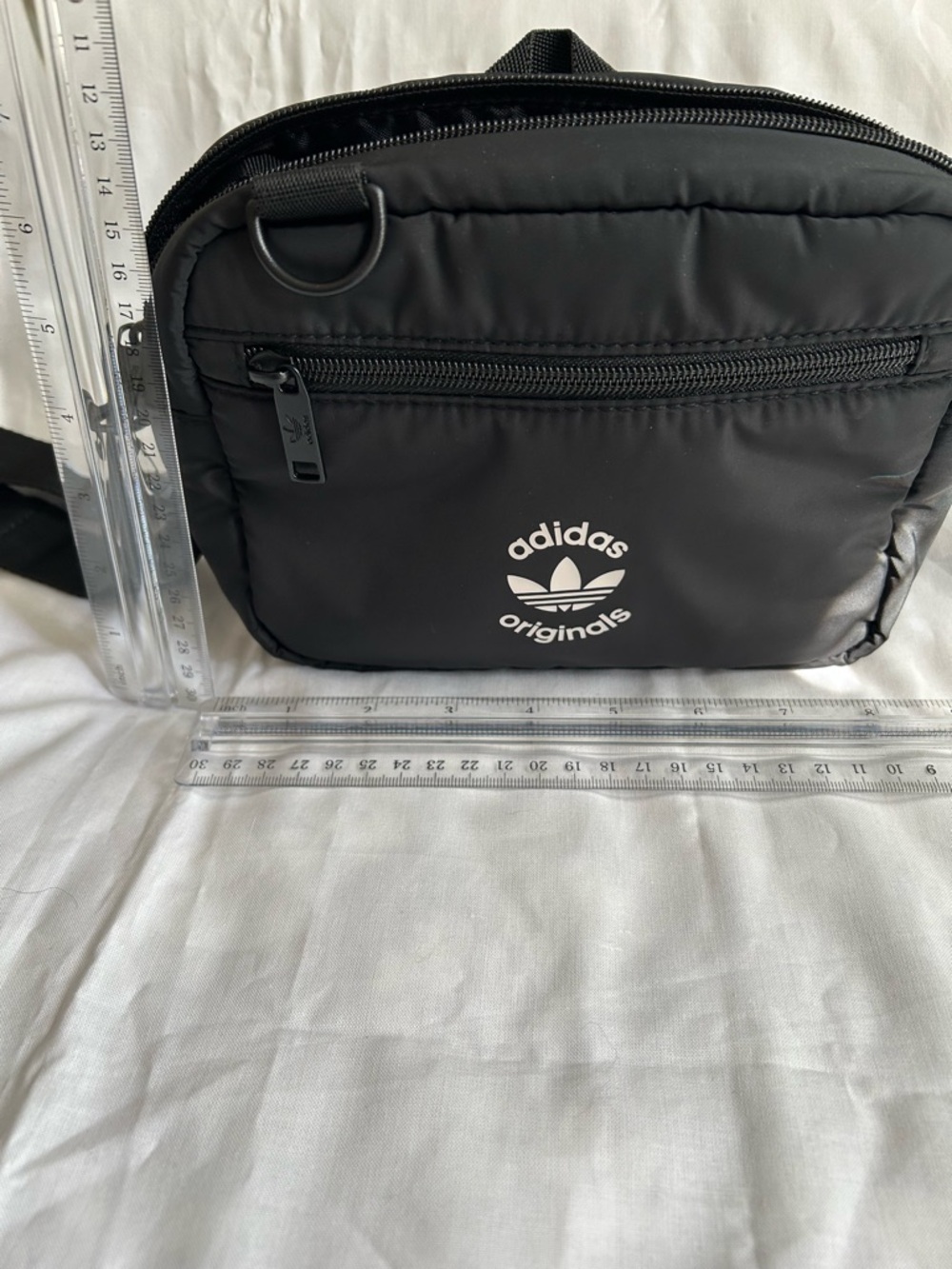 Adidas Originals small Black puffer Crossbody Bag